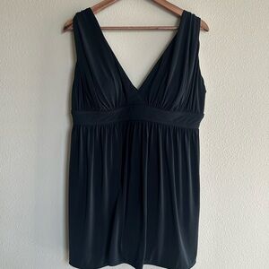 Great Lengths Black Swim Dress | Size 16 | Ruched One-Piece Swimsuit